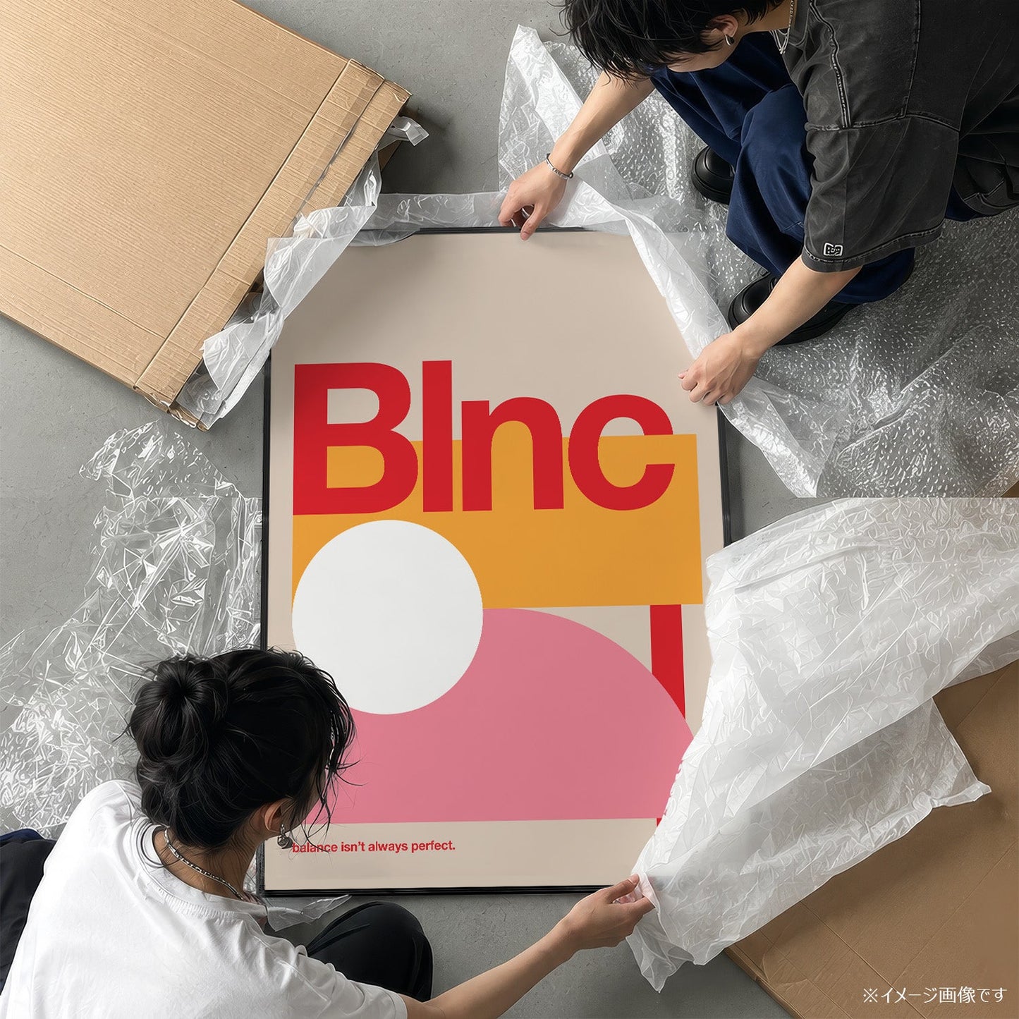 「Blnc」ミニマルグラフィックアートポスター - Ink Jp