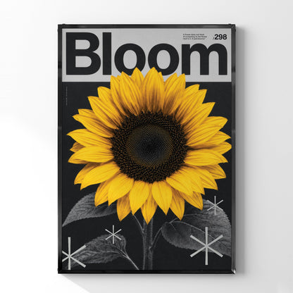 「Bloom」モダングラフィックアートポスター - Ink Jp