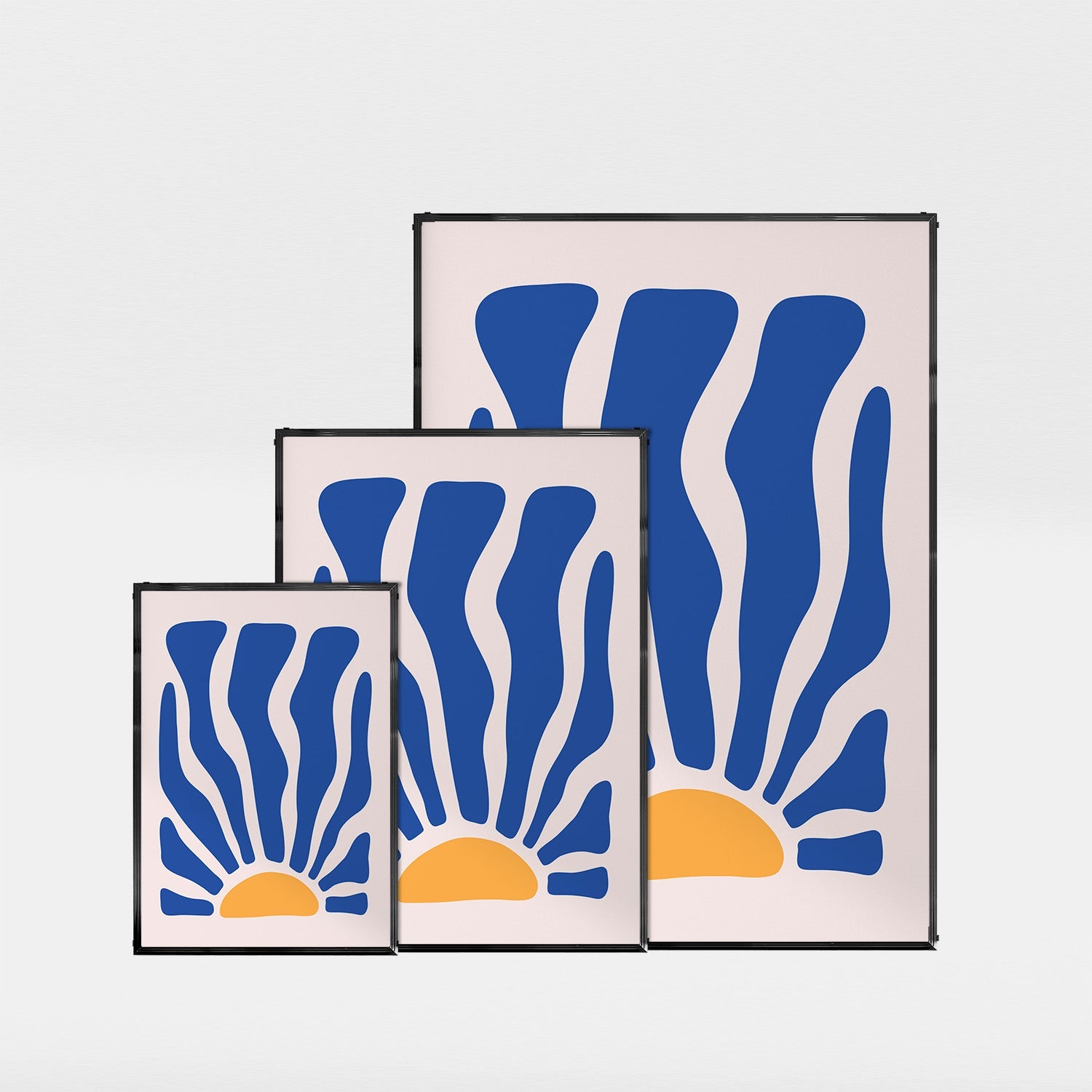 「Blue Coral Sunrise」ボタニカルアートポスター - Ink Jp