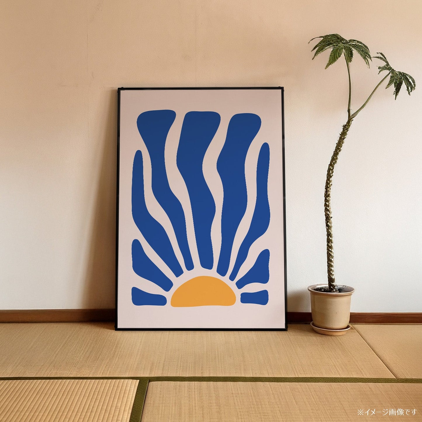 「Blue Coral Sunrise」ボタニカルアートポスター - Ink Jp