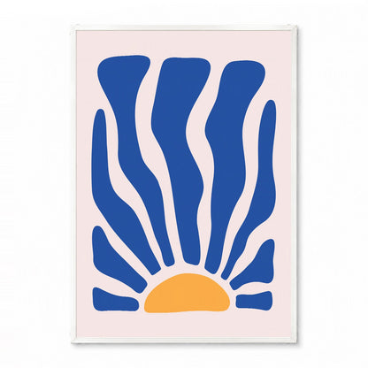 「Blue Coral Sunrise」ボタニカルアートポスター - Ink Jp