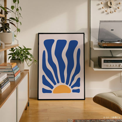「Blue Coral Sunrise」ボタニカルアートポスター - Ink Jp