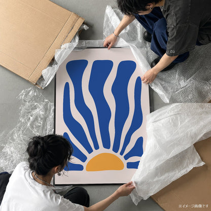 「Blue Coral Sunrise」ボタニカルアートポスター - Ink Jp