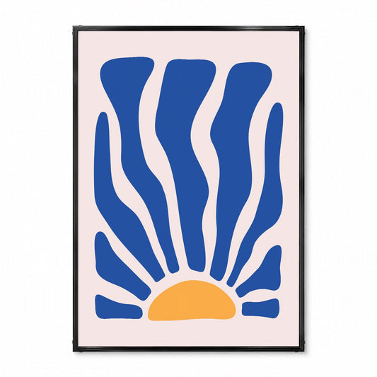 「Blue Coral Sunrise」ボタニカルアートポスター - Ink Jp