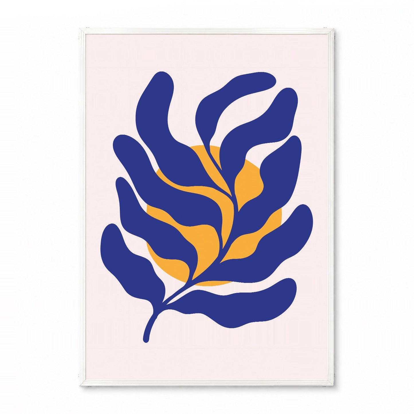 「Blue Leaf & Sun」ボタニカルアートポスター - Ink Jp