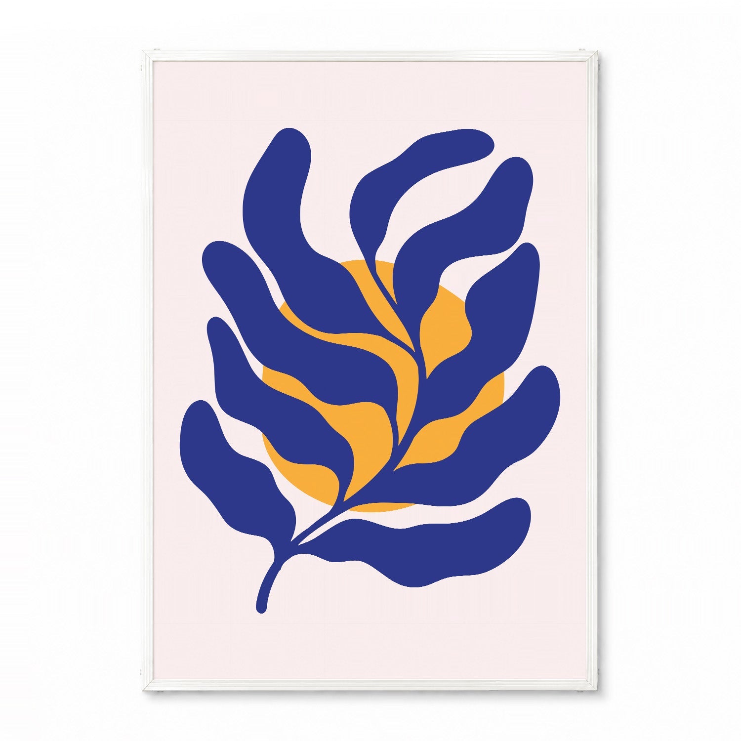 「Blue Leaf & Sun」ボタニカルアートポスター - Ink Jp