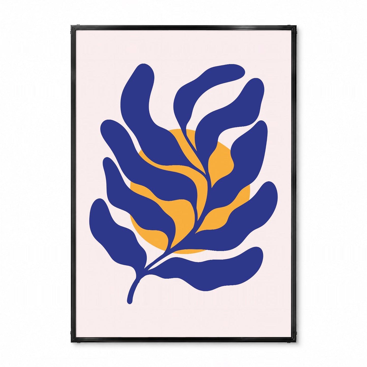 「Blue Leaf & Sun」ボタニカルアートポスター - Ink Jp