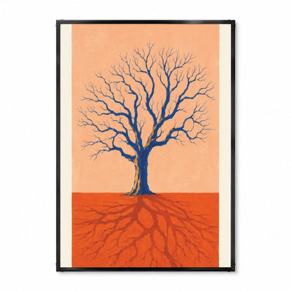 「Blue Tree Roots」ボタニカルアートポスター - Ink Jp