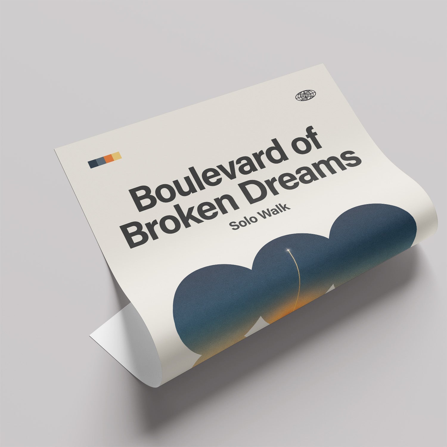 「Boulevard of Broken Dreams」音楽インスパイア アートポスター - Ink Jp