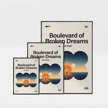 「Boulevard of Broken Dreams」音楽インスパイア アートポスター - Ink Jp