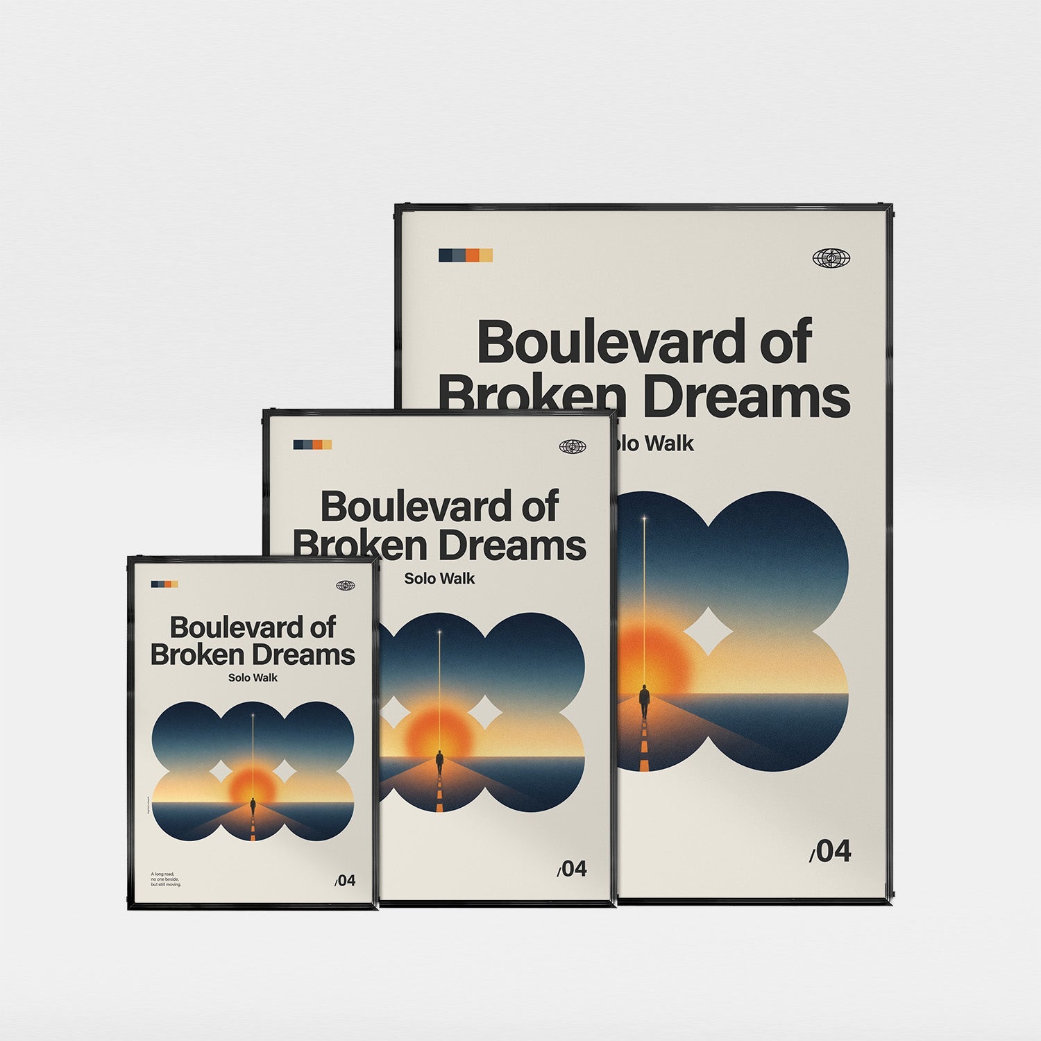 「Boulevard of Broken Dreams」音楽インスパイア アートポスター - Ink Jp