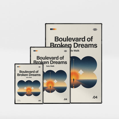 「Boulevard of Broken Dreams」音楽インスパイア アートポスター - Ink Jp