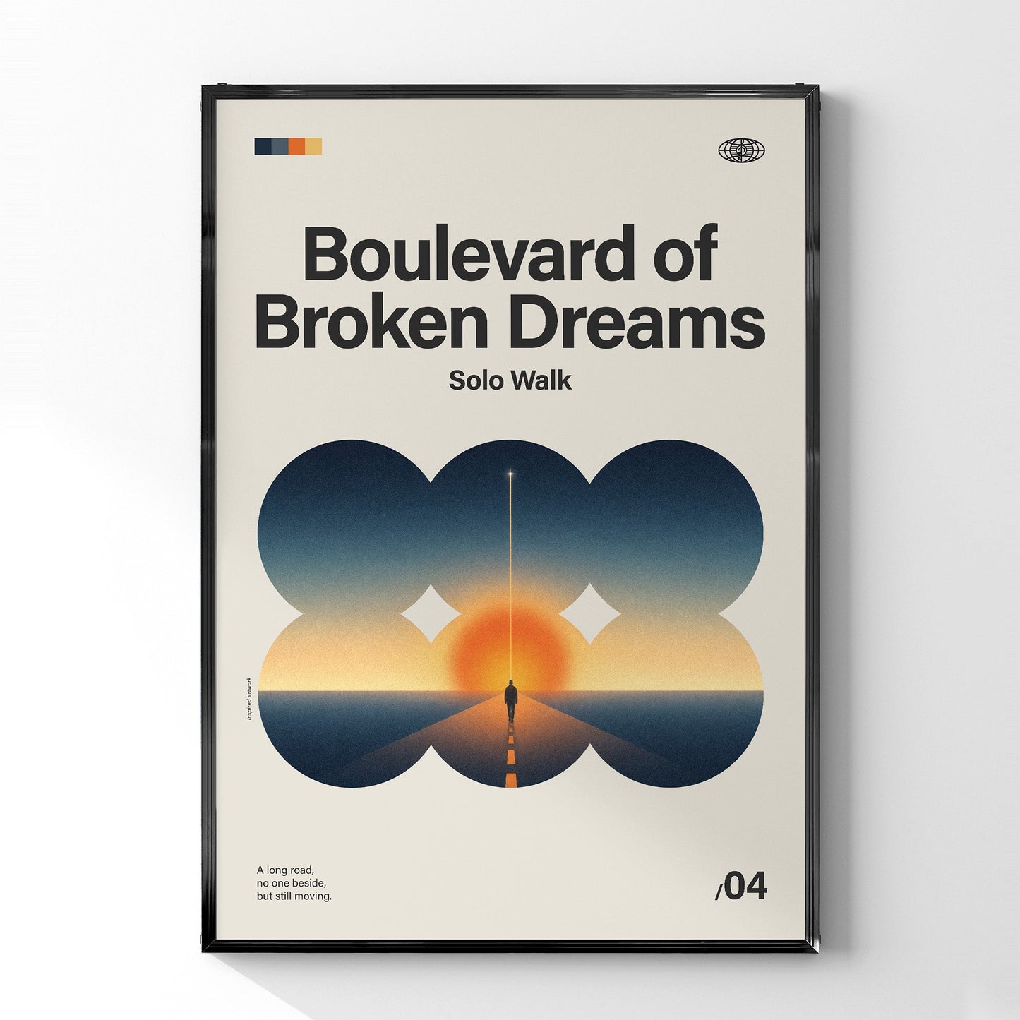 「Boulevard of Broken Dreams」音楽インスパイア アートポスター - Ink Jp