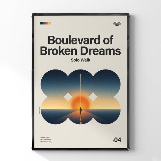「Boulevard of Broken Dreams」音楽インスパイア アートポスター - Ink Jp