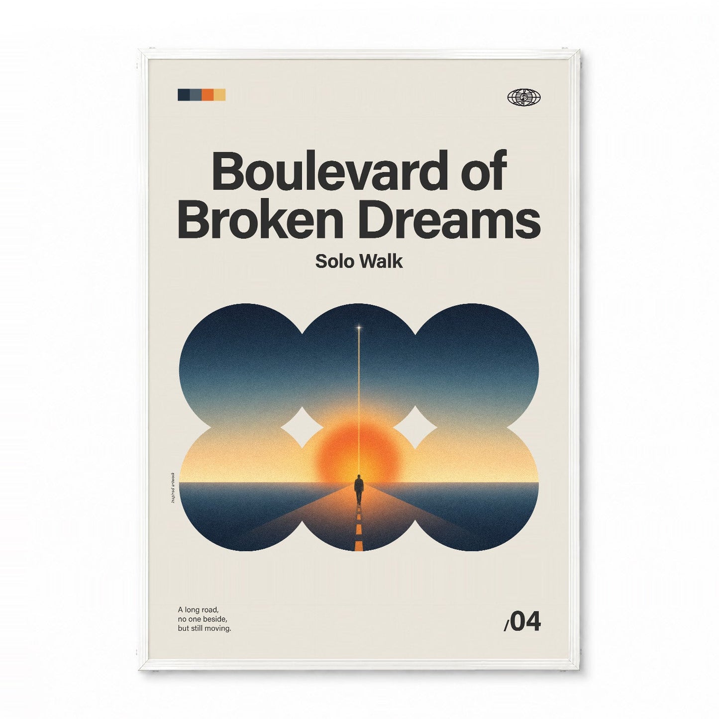 「Boulevard of Broken Dreams」音楽インスパイア アートポスター - Ink Jp