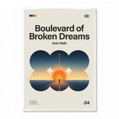 「Boulevard of Broken Dreams」音楽インスパイア アートポスター - Ink Jp