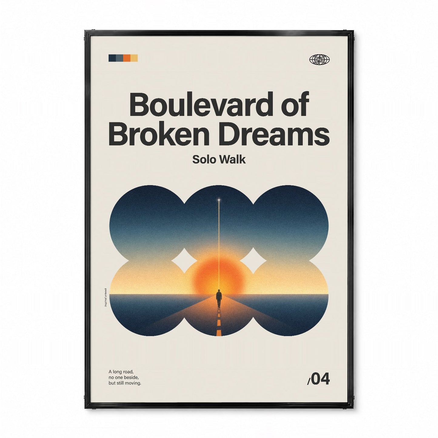 「Boulevard of Broken Dreams」音楽インスパイア アートポスター - Ink Jp