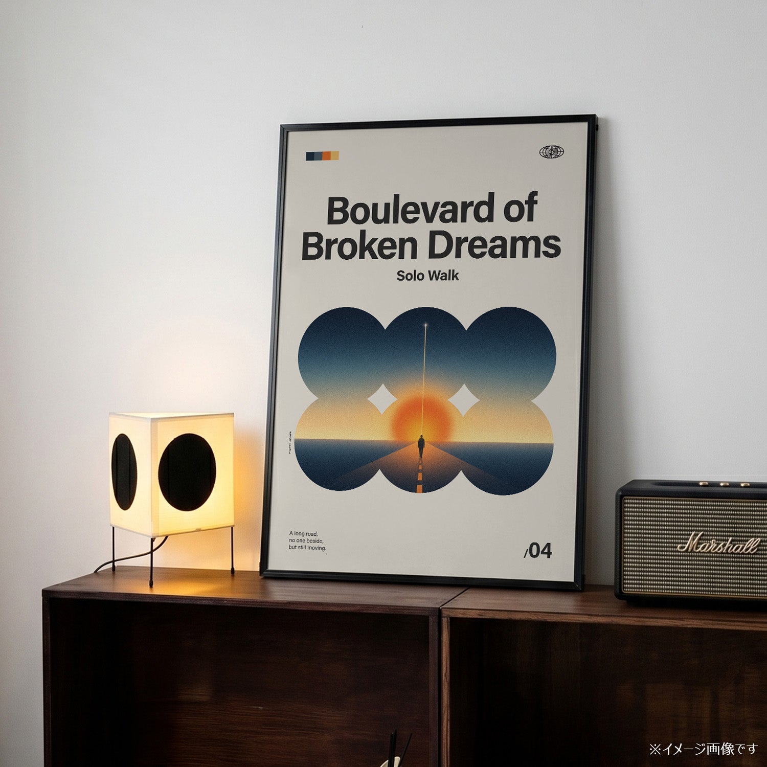 「Boulevard of Broken Dreams」音楽インスパイア アートポスター - Ink Jp
