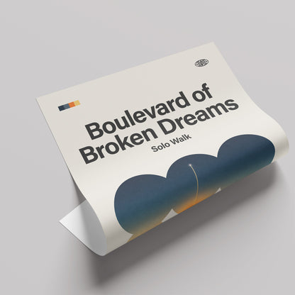 「Boulevard of Broken Dreams」音楽インスパイア アートポスター - Ink Jp