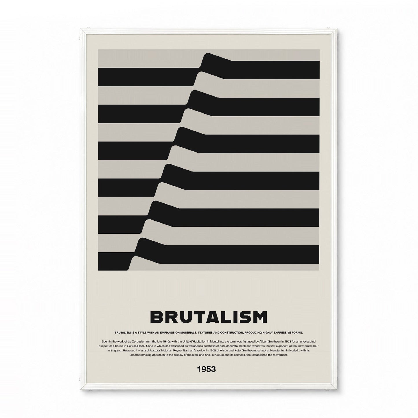 「BRUTALISM 1953」アーキテクチャーデザインポスター - Ink Jp