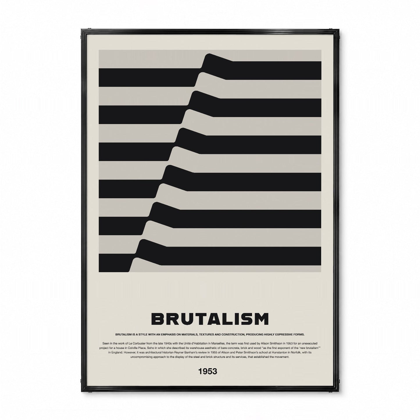 「BRUTALISM 1953」アーキテクチャーデザインポスター - Ink Jp