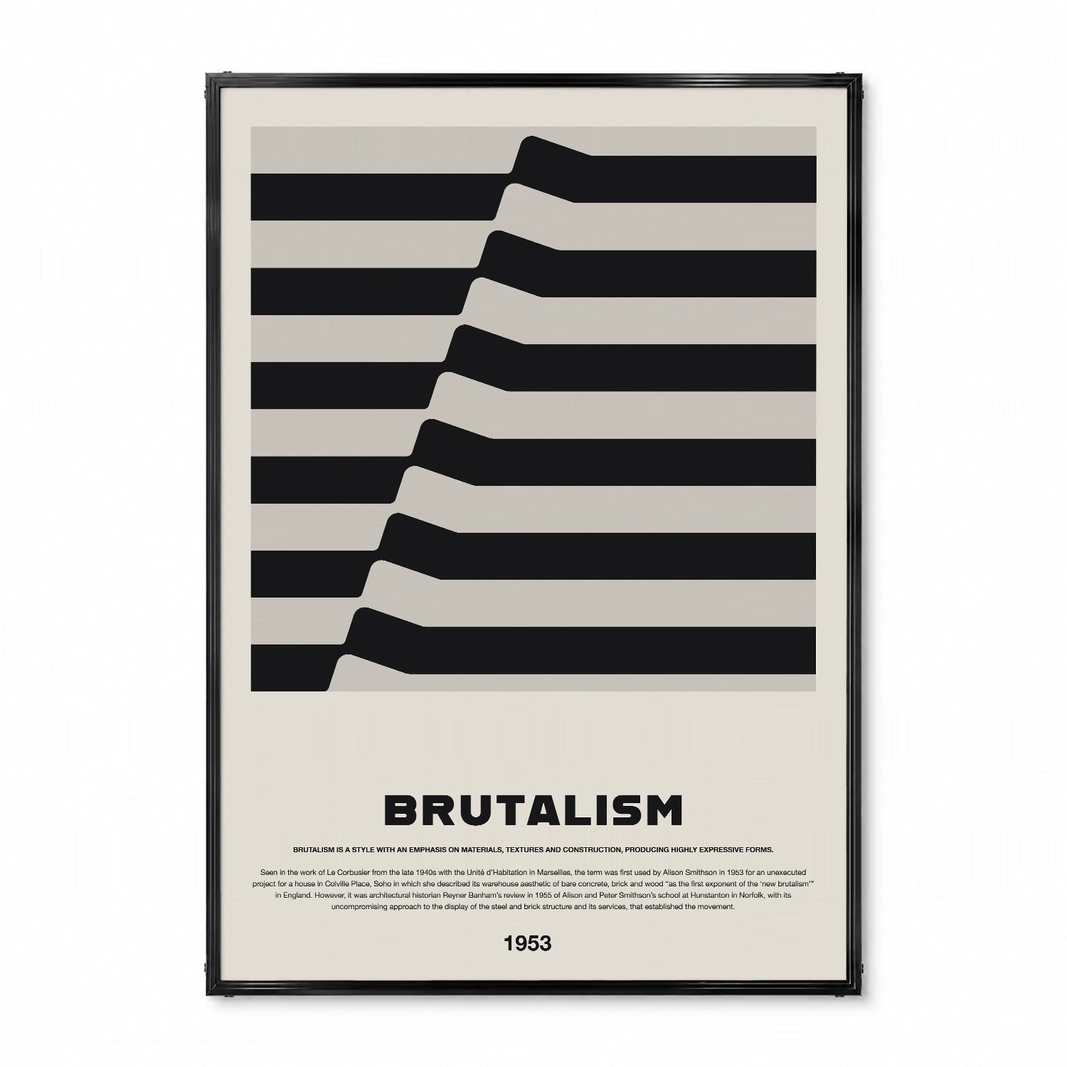 「BRUTALISM 1953」アーキテクチャーデザインポスター - Ink Jp