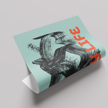 「BUSY LIFE」グラフィックアートポスター - Ink Jp