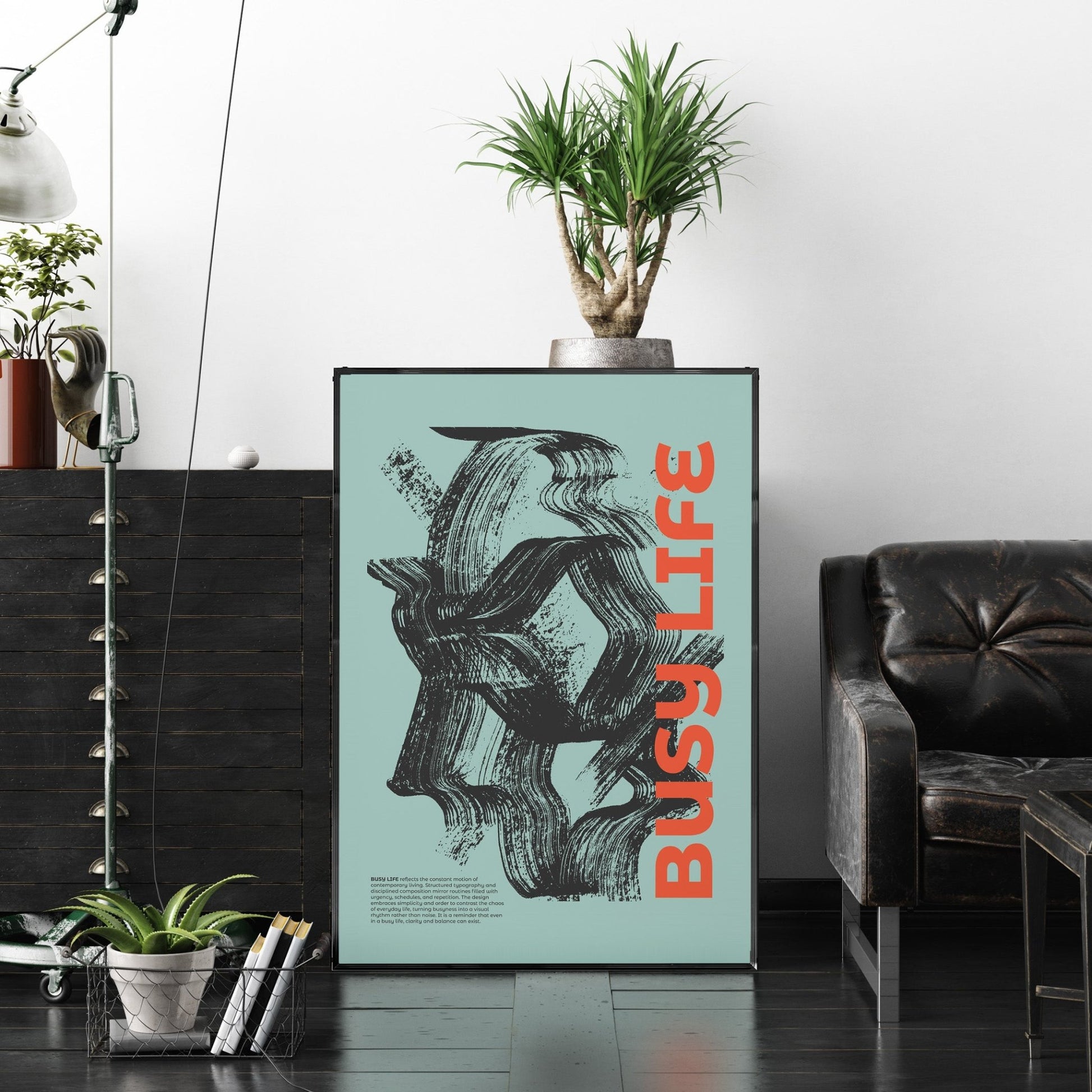 「BUSY LIFE」グラフィックアートポスター - Ink Jp