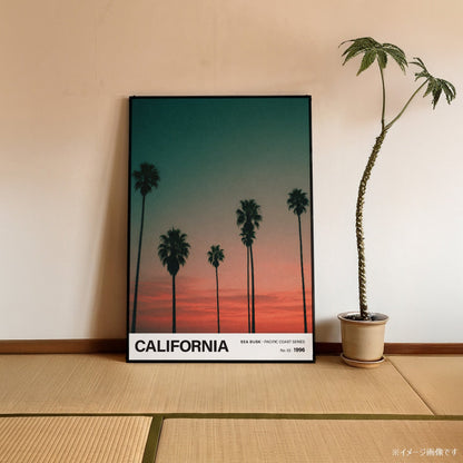 「CALIFORNIA Sea Dusk」トラベルフォトポスター - Ink Jp