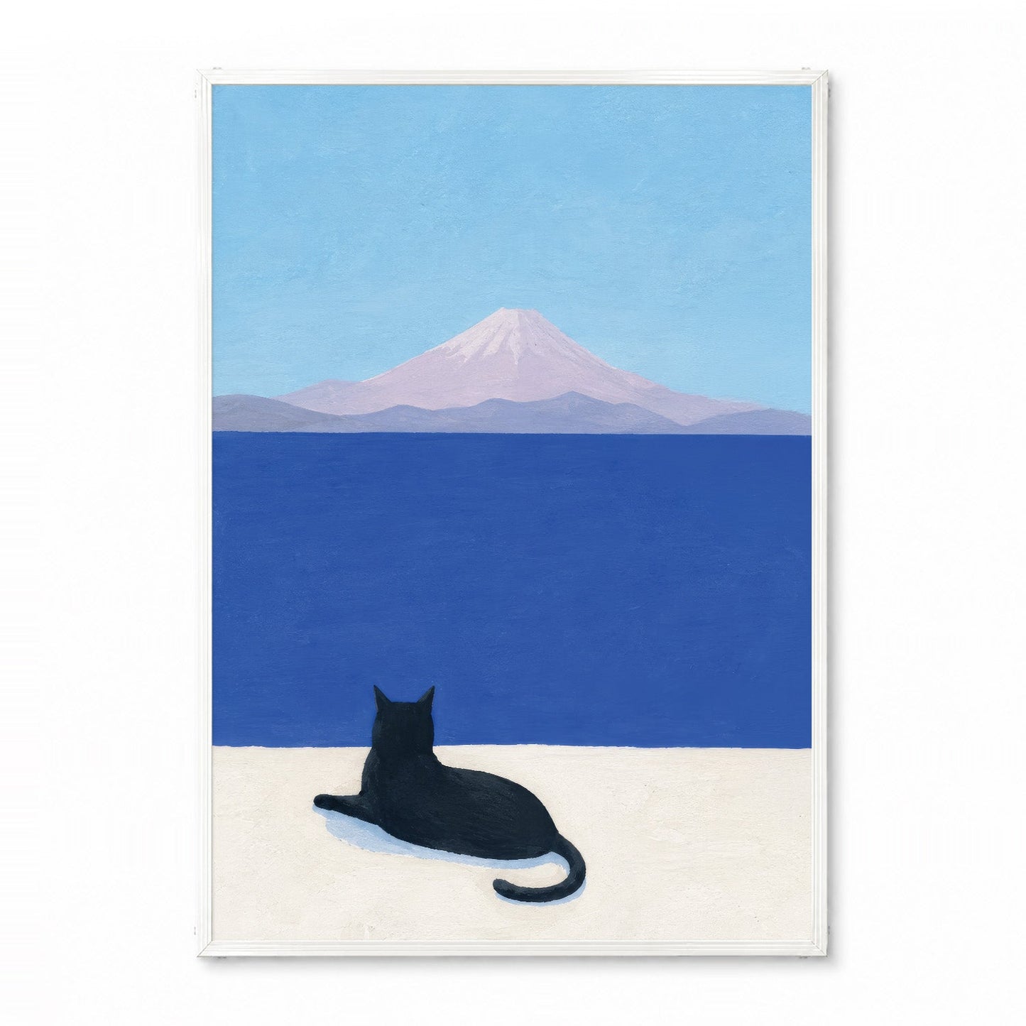 「Cat & Fuji」キャットアートポスター - Ink Jp