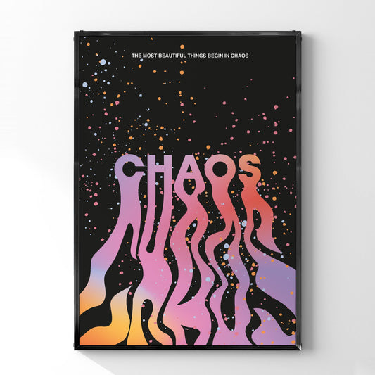 レトロスタイルのポスター「CHAOS」 - Ink Jp