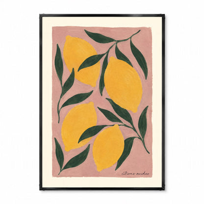 「citrons acides」ボタニカルアートポスター - Ink Jp