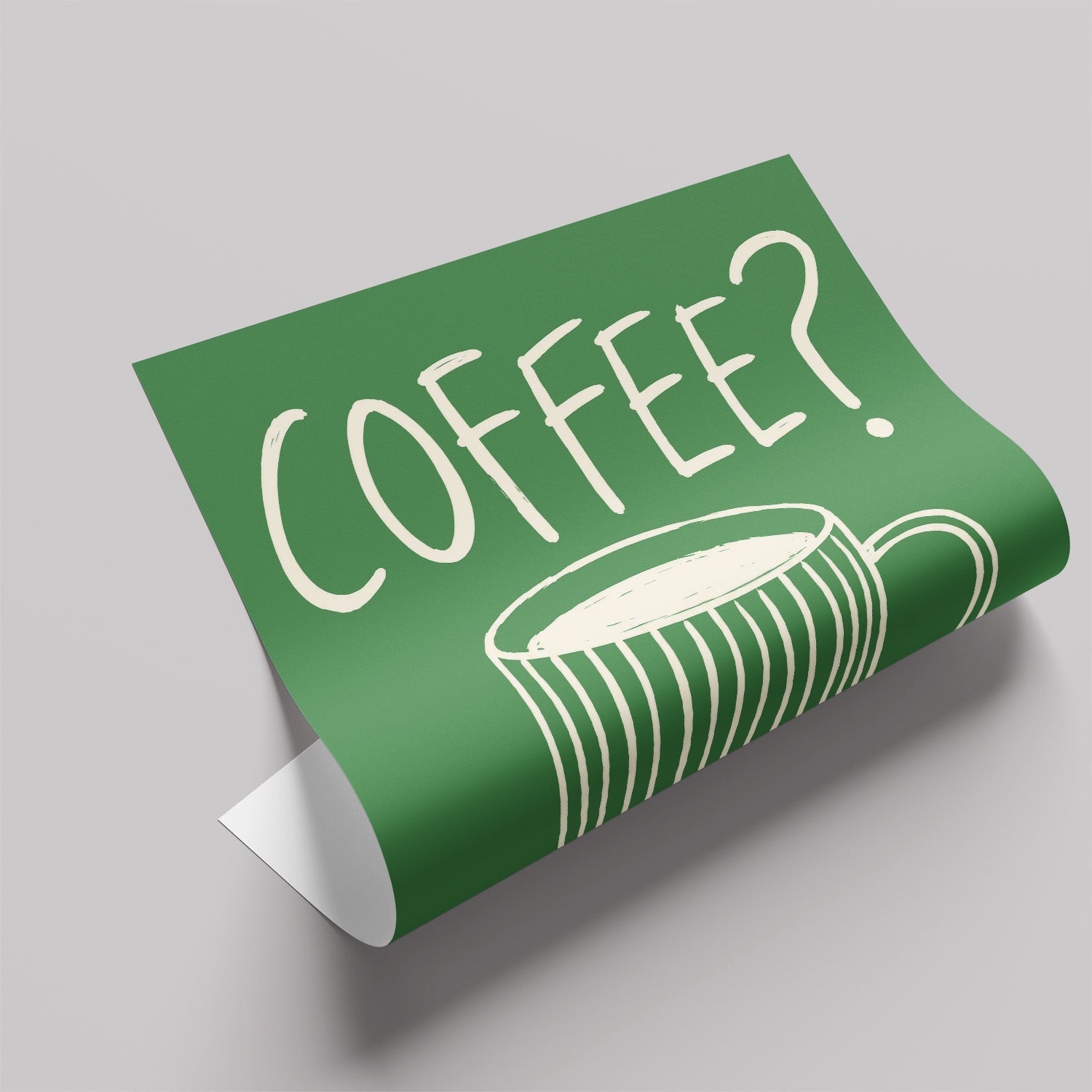 「COFFEE? YES, PLEASE!」キッチンアートポスター - Ink Jp