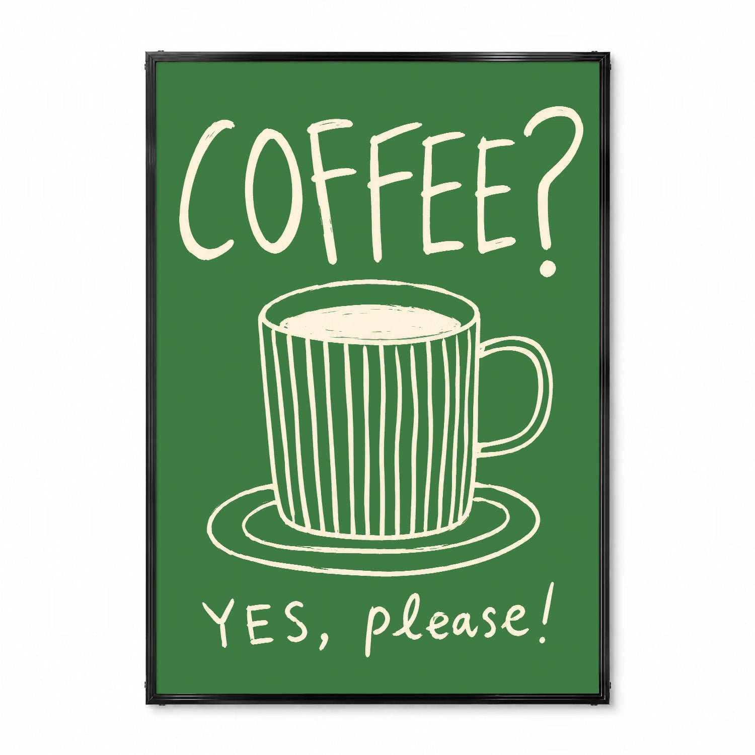 COFFEE? YES, PLEASE!」キッチンアートポスター – Ink Jp