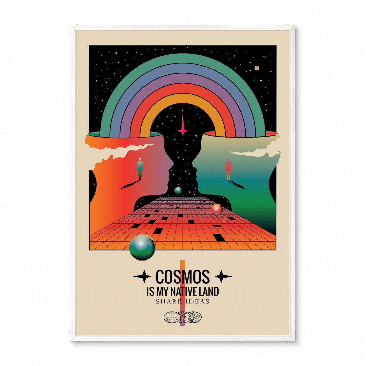 「COSMOS is My Native Land」サイケデリックアートポスター - Ink Jp