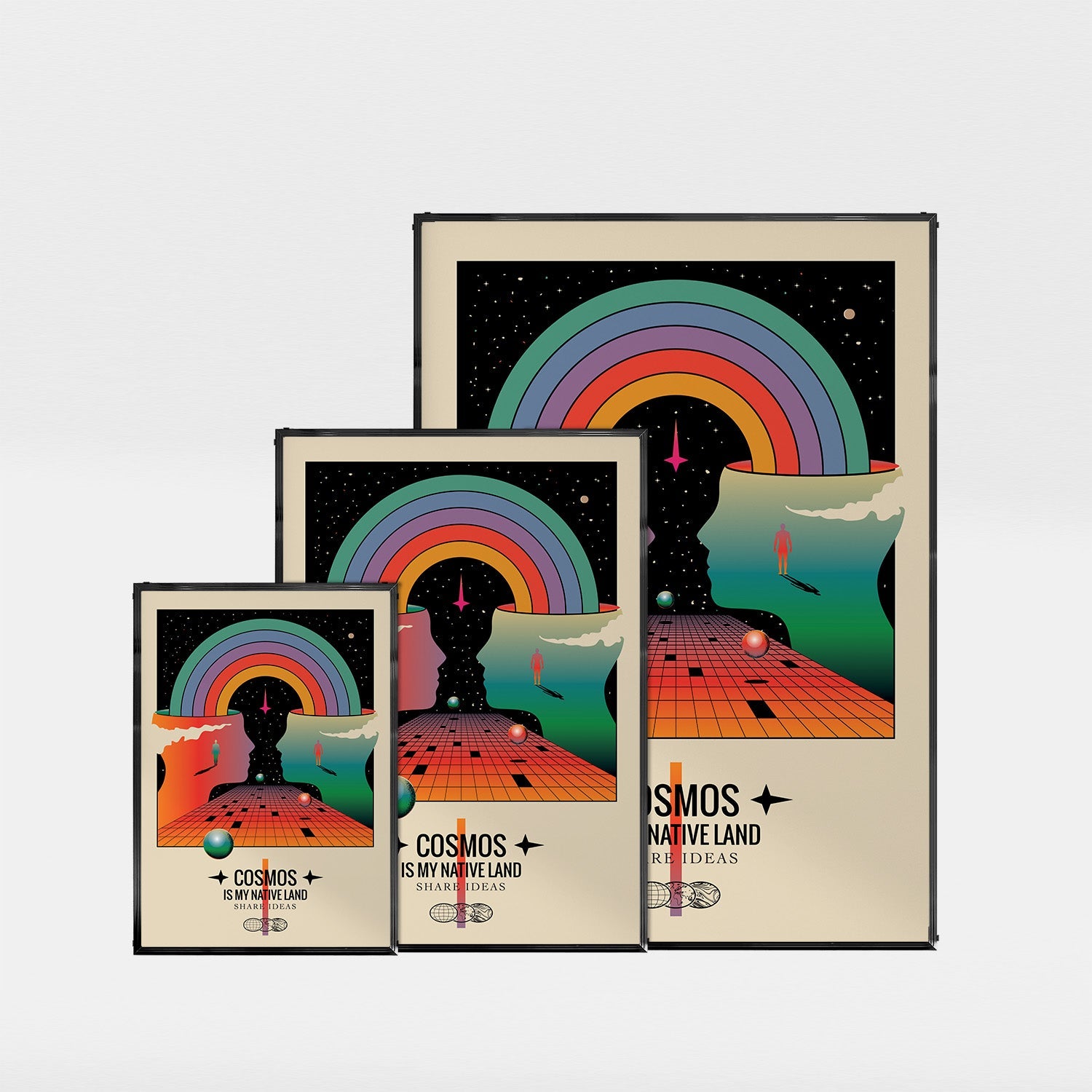 「COSMOS is My Native Land」サイケデリックアートポスター - Ink Jp