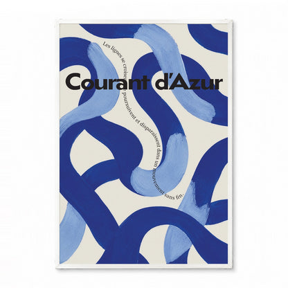 「COURANT D'AZUR」アブストラクトアートポスター - Ink Jp