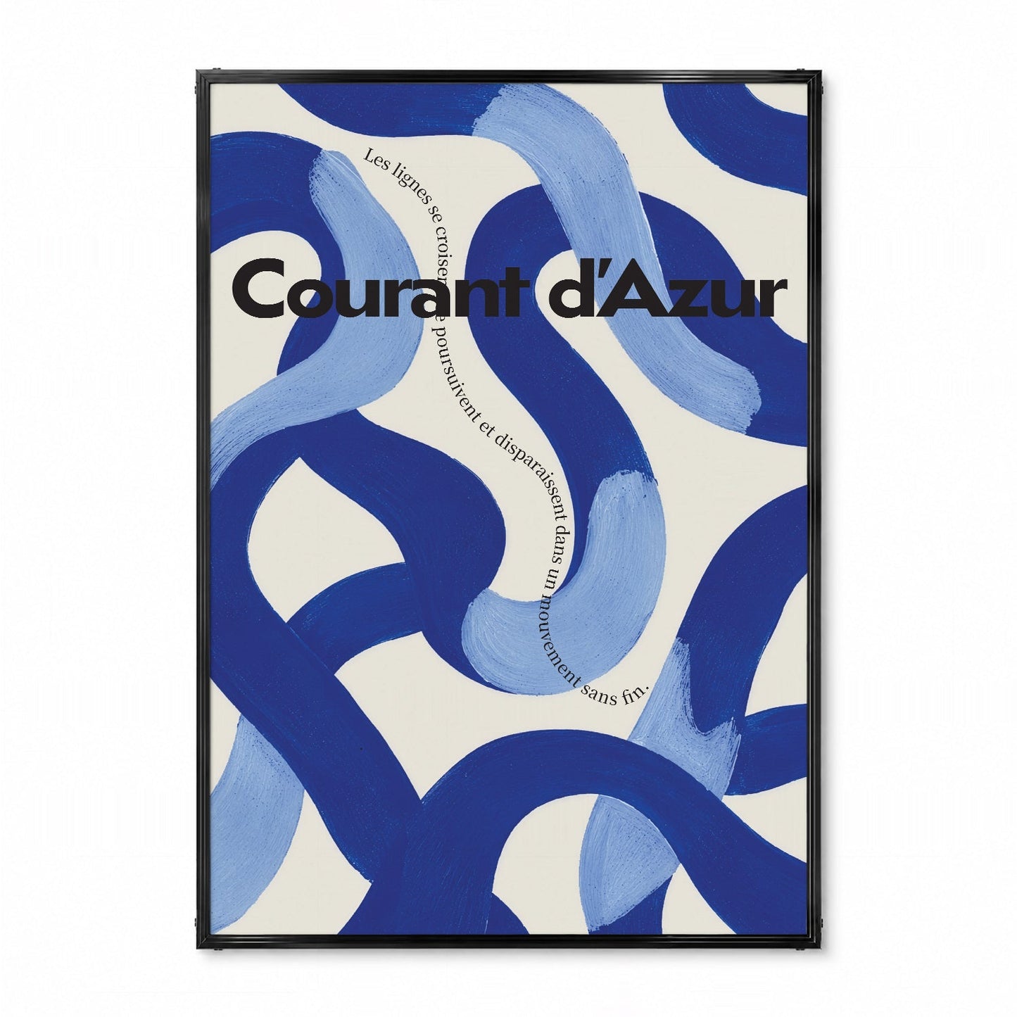 「COURANT D'AZUR」アブストラクトアートポスター - Ink Jp