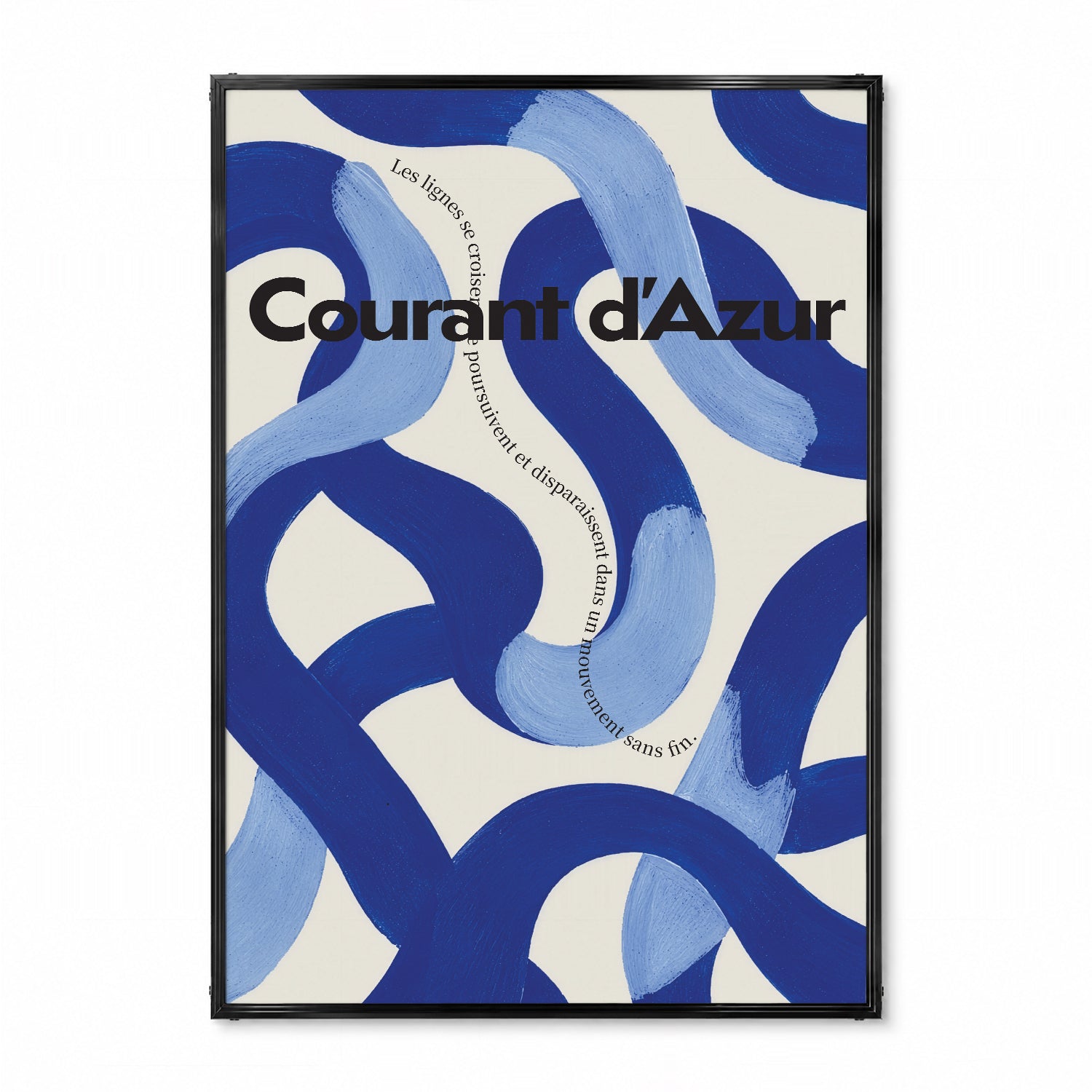 「COURANT D'AZUR」アブストラクトアートポスター - Ink Jp