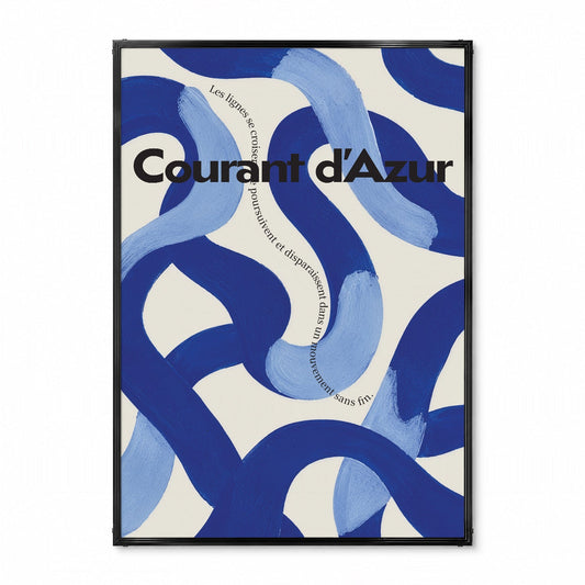 「COURANT D'AZUR」アブストラクトアートポスター - Ink Jp