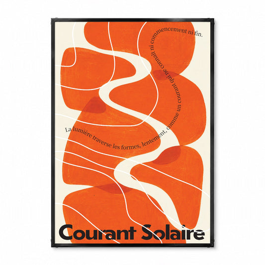 「COURANT SOLAIRE」アブストラクトアートポスター - Ink Jp