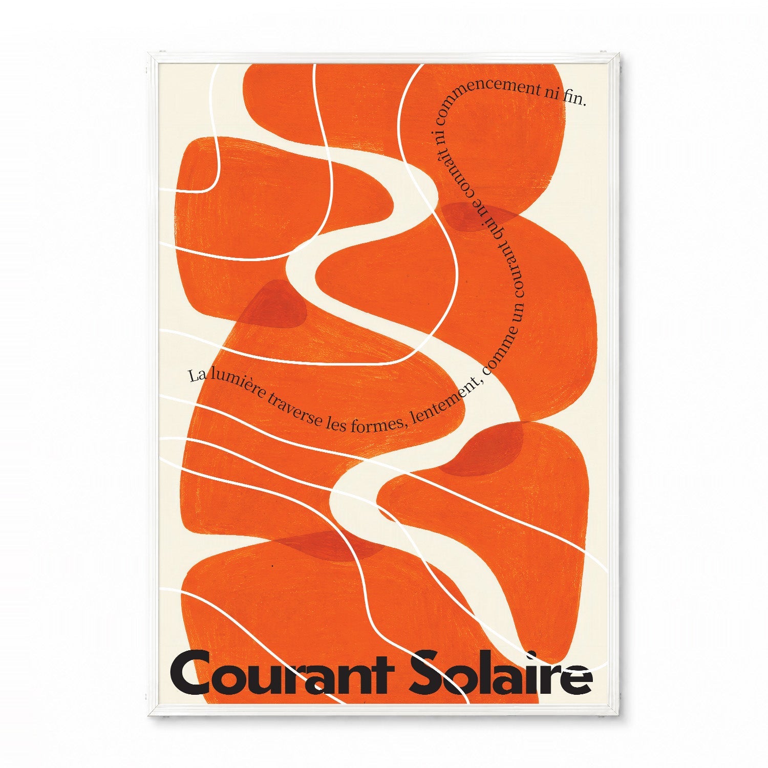 「COURANT SOLAIRE」アブストラクトアートポスター - Ink Jp