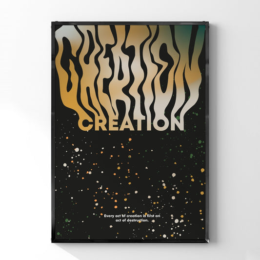 レトロスタイルのポスター「CREATION」 - Ink Jp