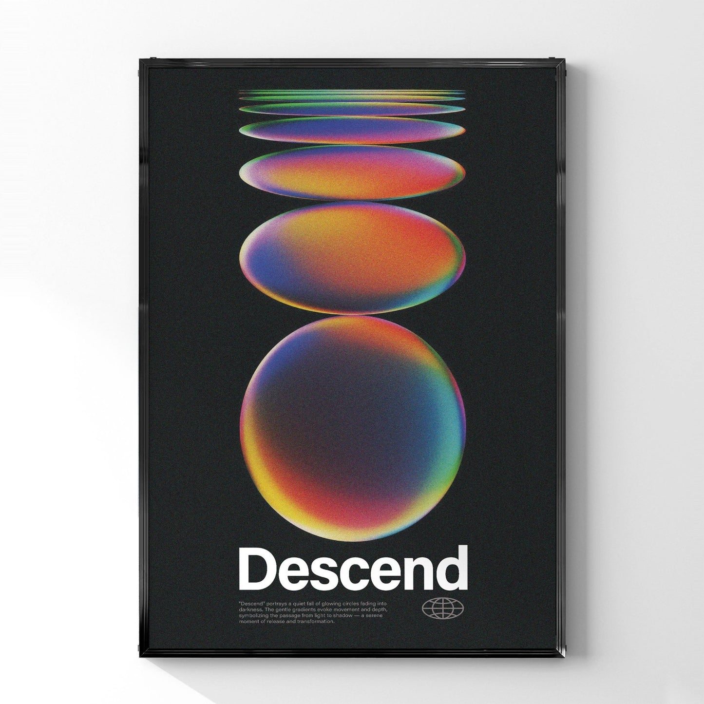 「Descend」グラデーションアートポスター - Ink Jp