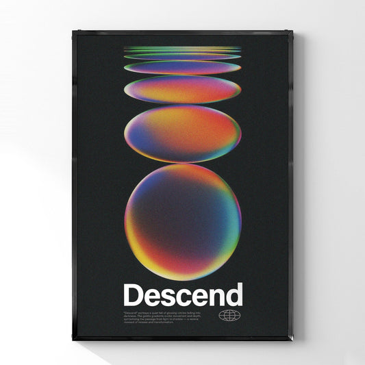 「Descend」グラデーションアートポスター - Ink Jp
