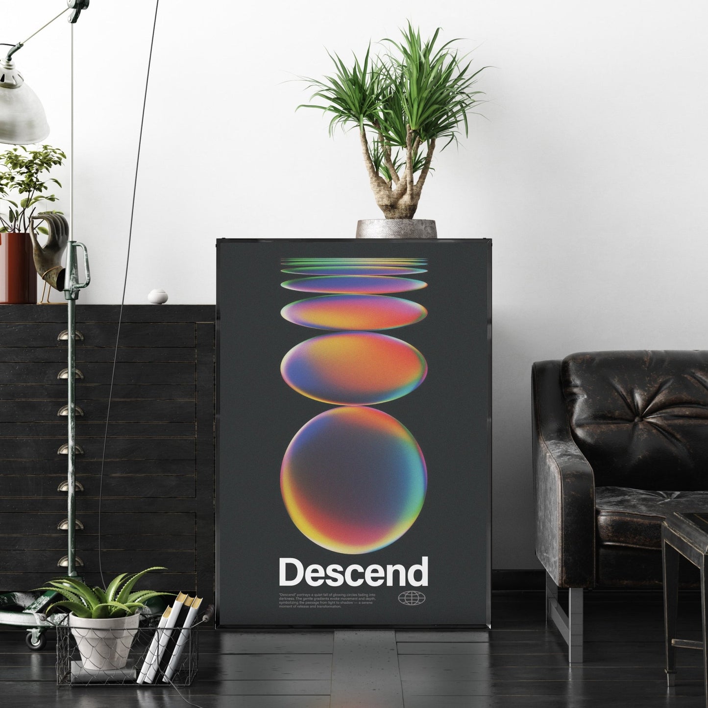 「Descend」グラデーションアートポスター - Ink Jp