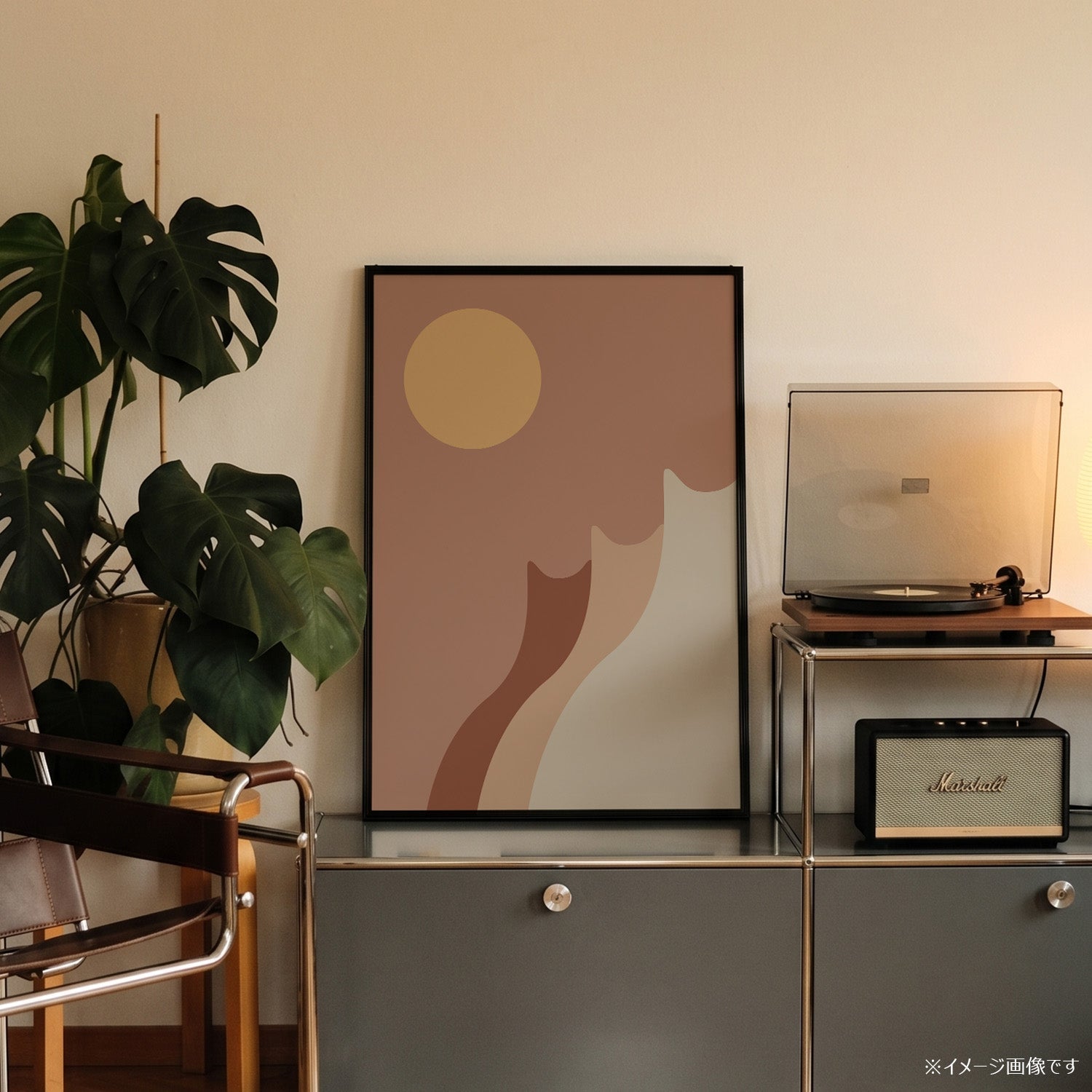 「Desert Cats at Dusk」キャットアートポスター - Ink Jp