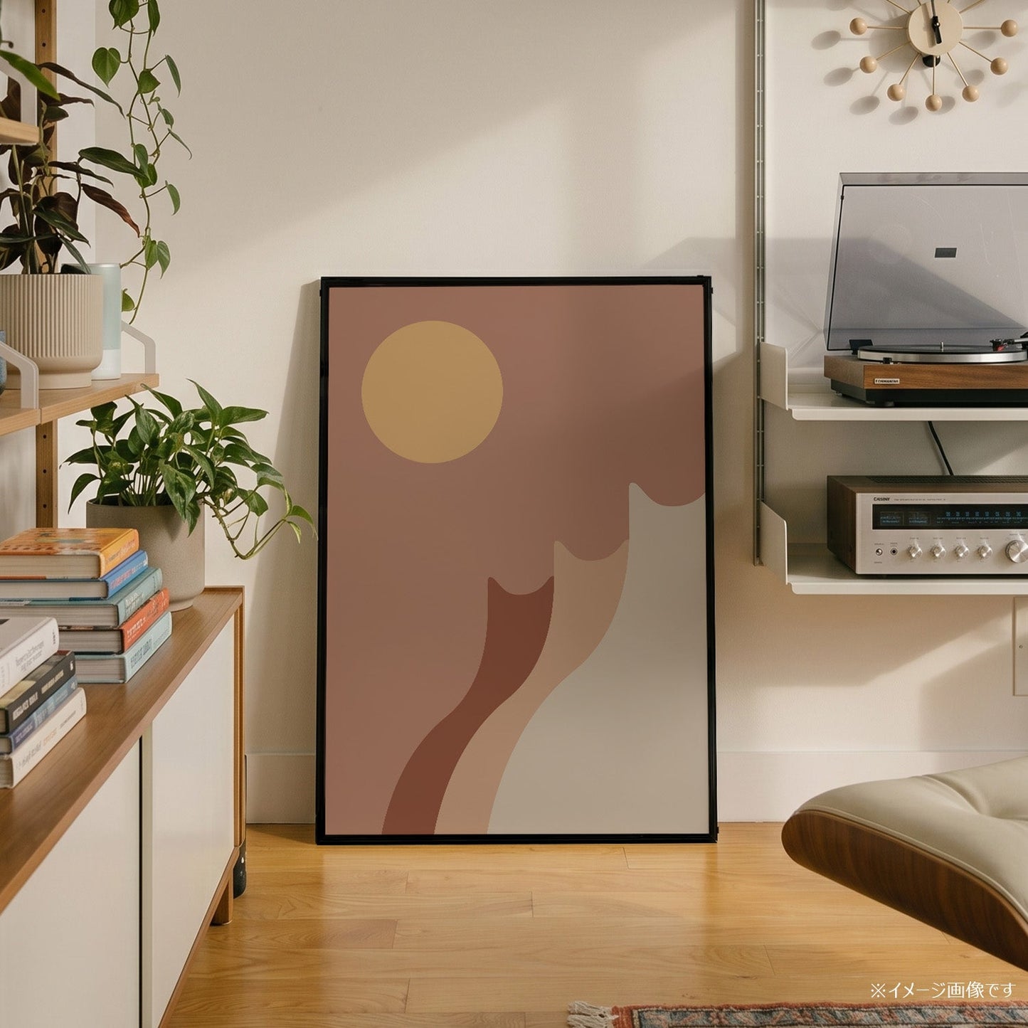 「Desert Cats at Dusk」キャットアートポスター - Ink Jp
