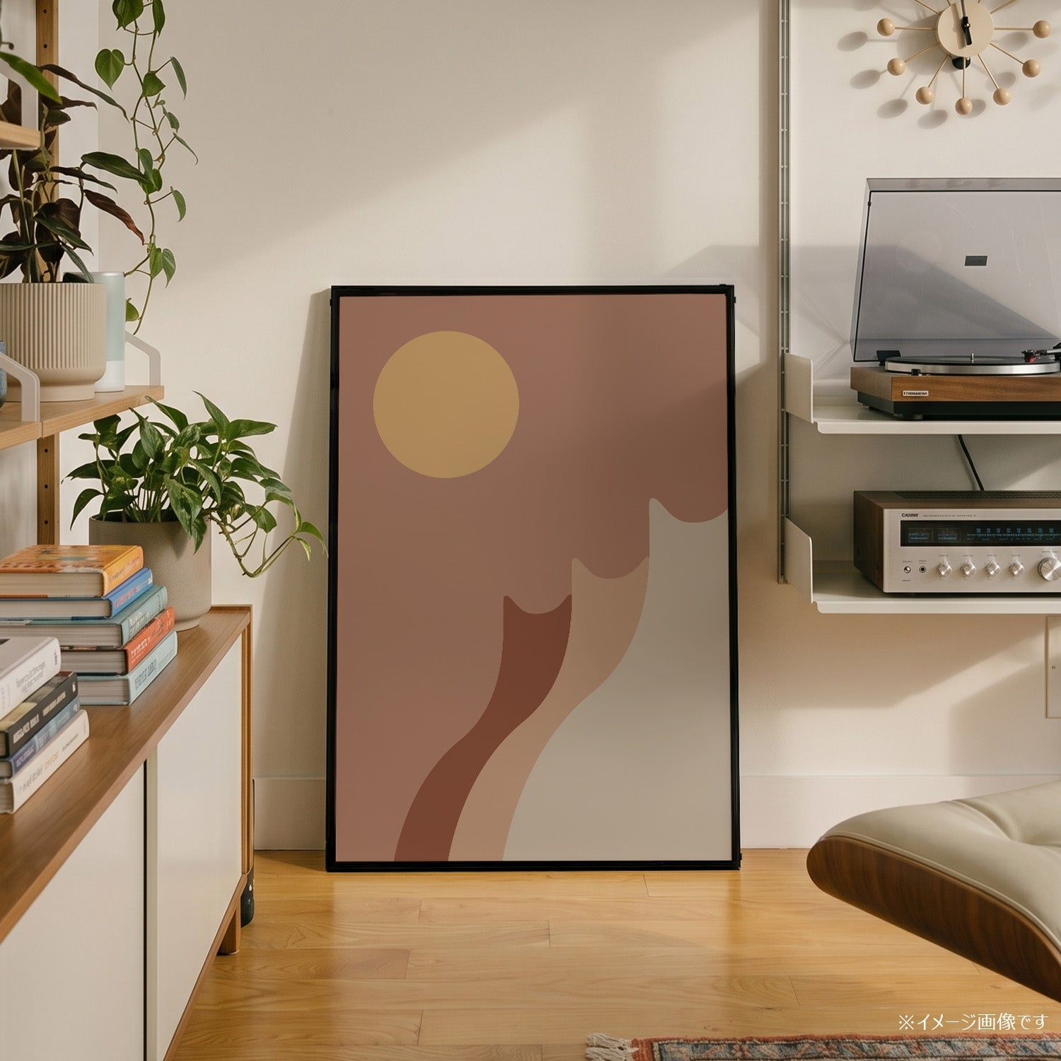 「Desert Cats at Dusk」キャットアートポスター - Ink Jp