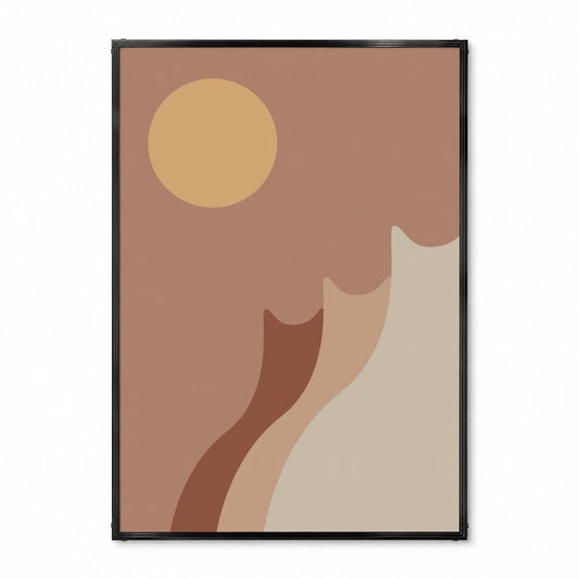 「Desert Cats at Dusk」キャットアートポスター - Ink Jp